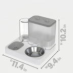 2-in-1 Gravity Pet Feeder & Water Dispenser – No Electricity, Food-Grade PP Plastic