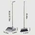 Broom & Dustpan Set with Built-In Hair Comb – Ergonomic & Space-Saving