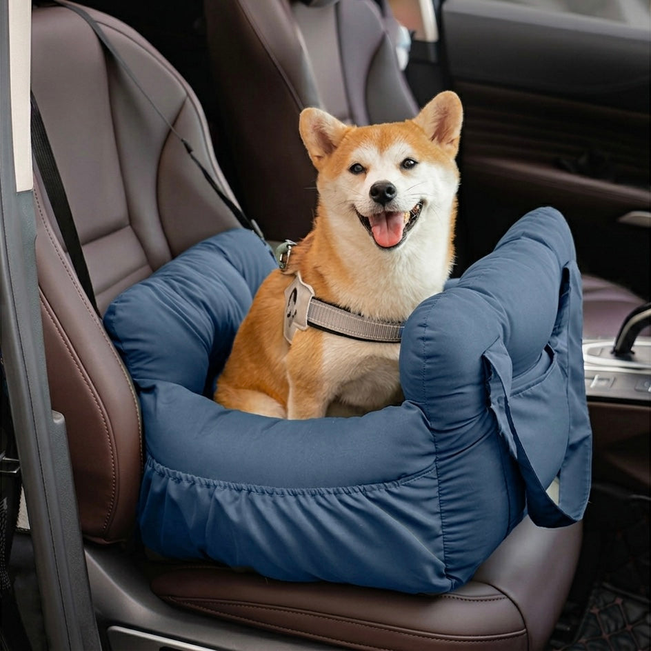 Dog Booster Car Seat – Adjustable Harness & Semi-Enclosed Design