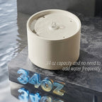Ceramic Cat Water Fountain – 4-Layer Filtration, Ultra-Silent 20dB & USB Powered
