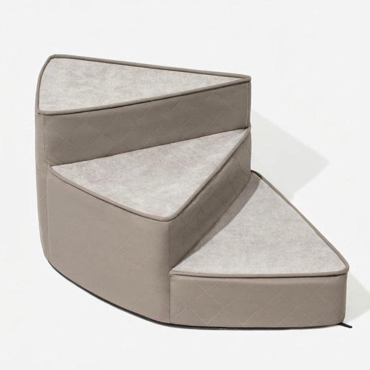 Spiral Dog Stairs – Water-Repellent Faux Leather & Joint-Friendly Sponge