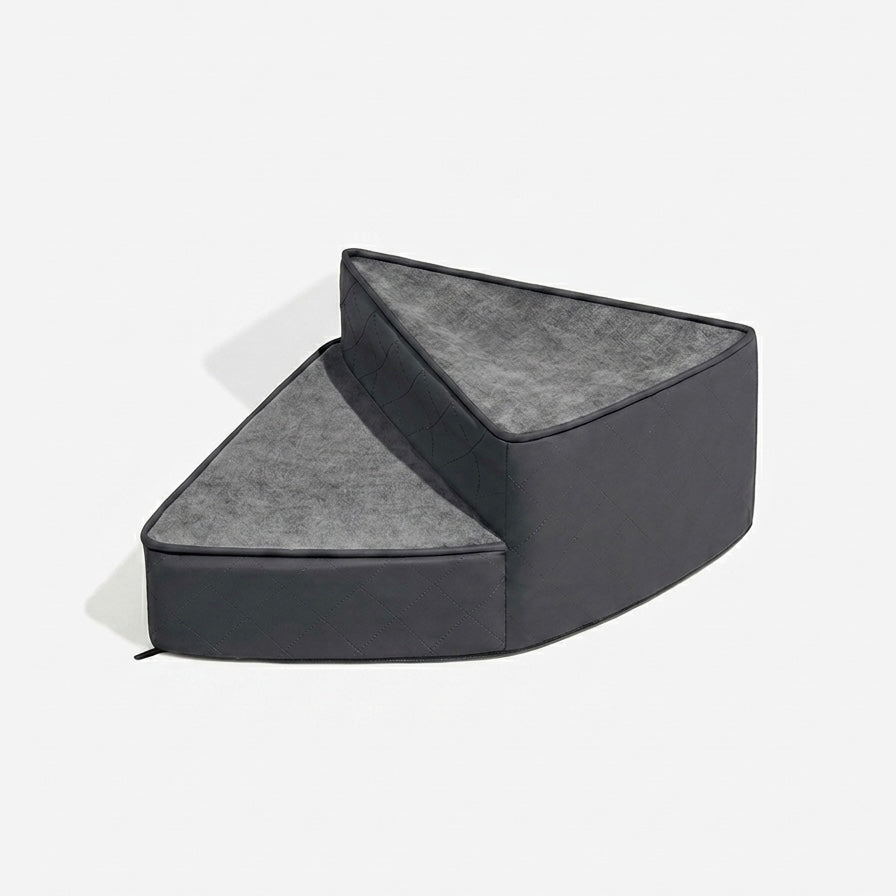 Spiral Dog Stairs – Water-Repellent Faux Leather & Joint-Friendly Sponge