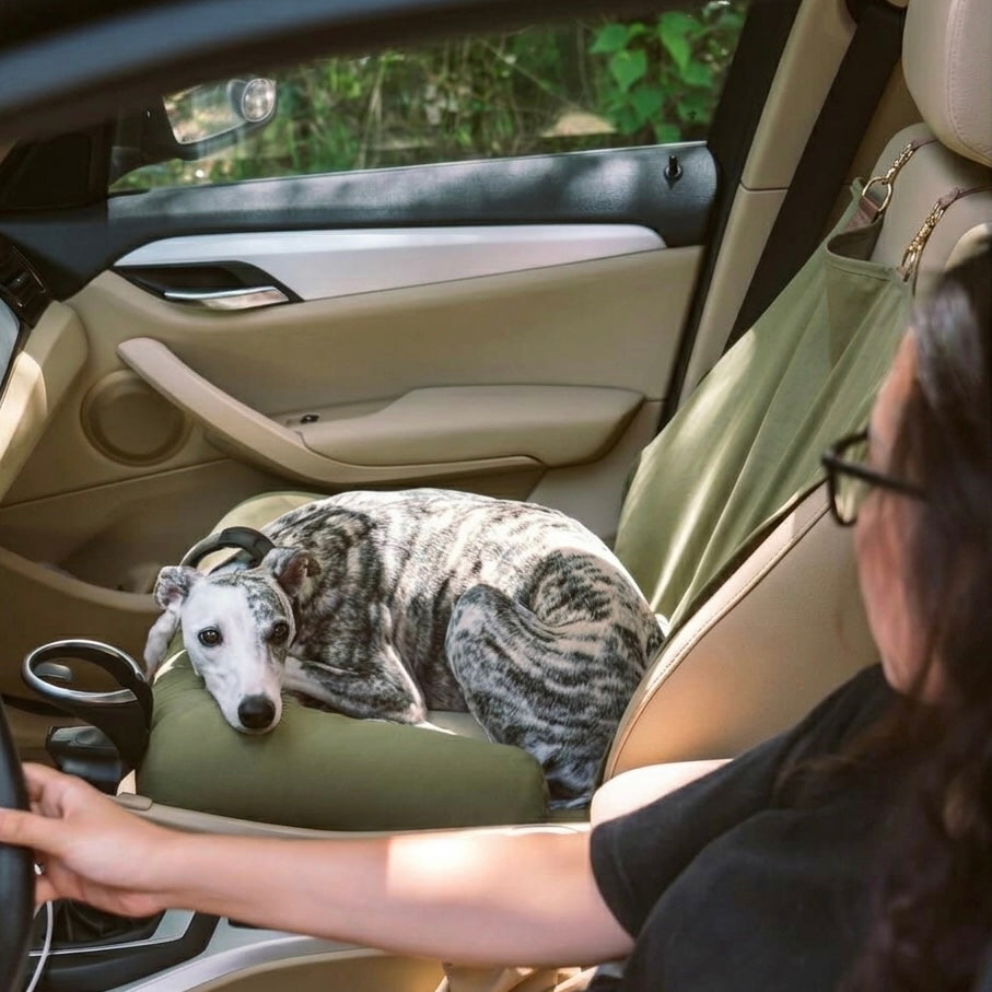 Large Dog Car Seat Bed – Waterproof & Bolstered with Anti-Slip Base