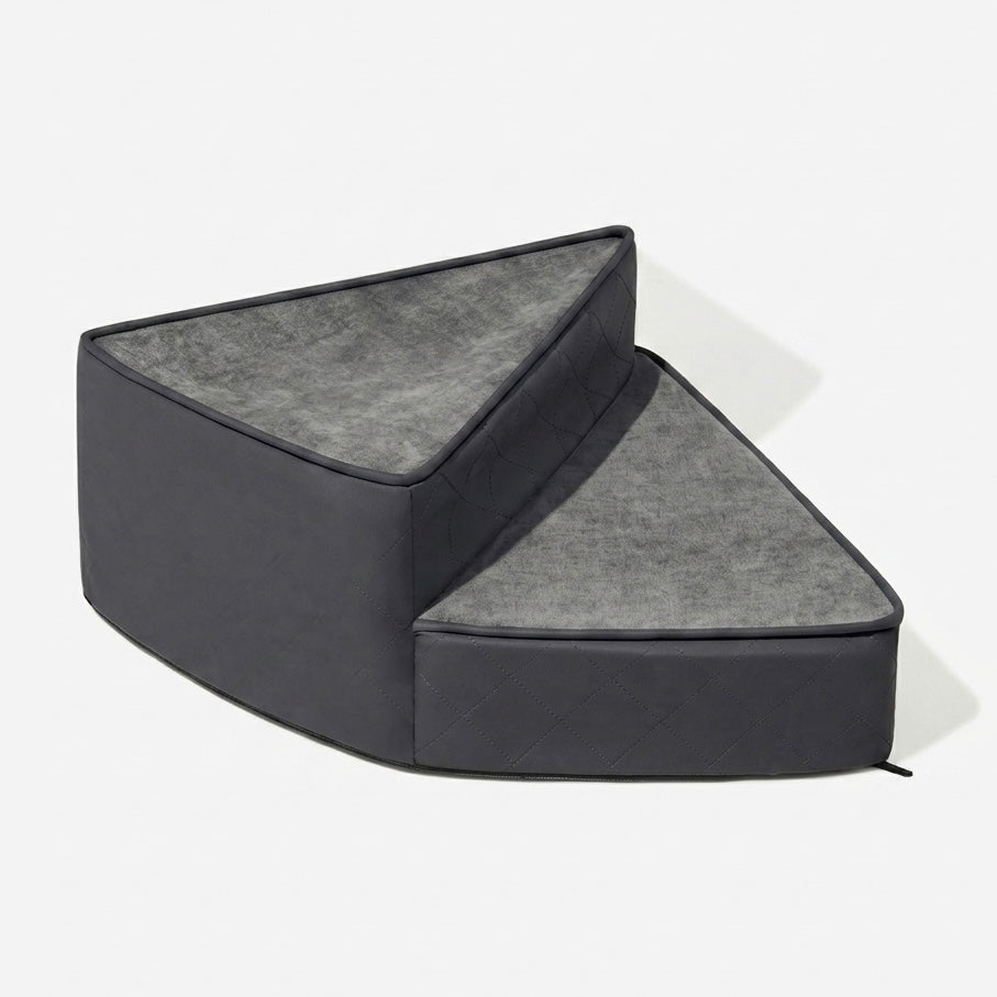 Spiral Dog Stairs – Water-Repellent Faux Leather & Joint-Friendly Sponge