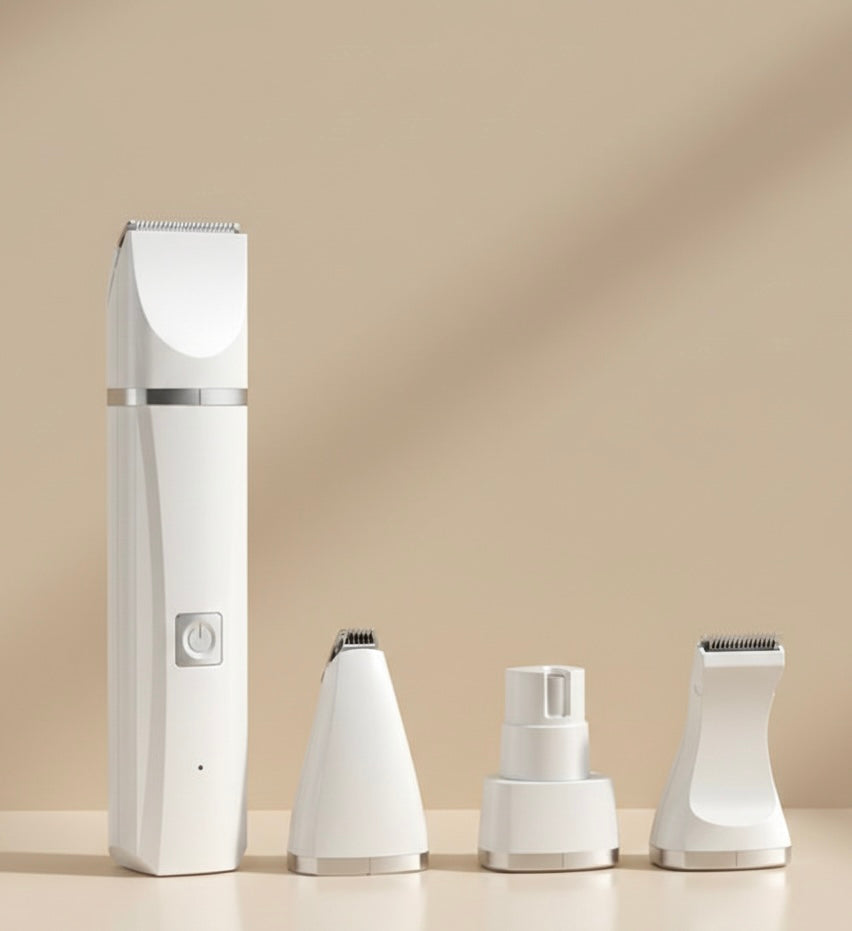 4-in-1 Pet Grooming Trimmer | Quiet 45dB | USB-C Rechargeable | 50-Min Battery | Cats & Dogs