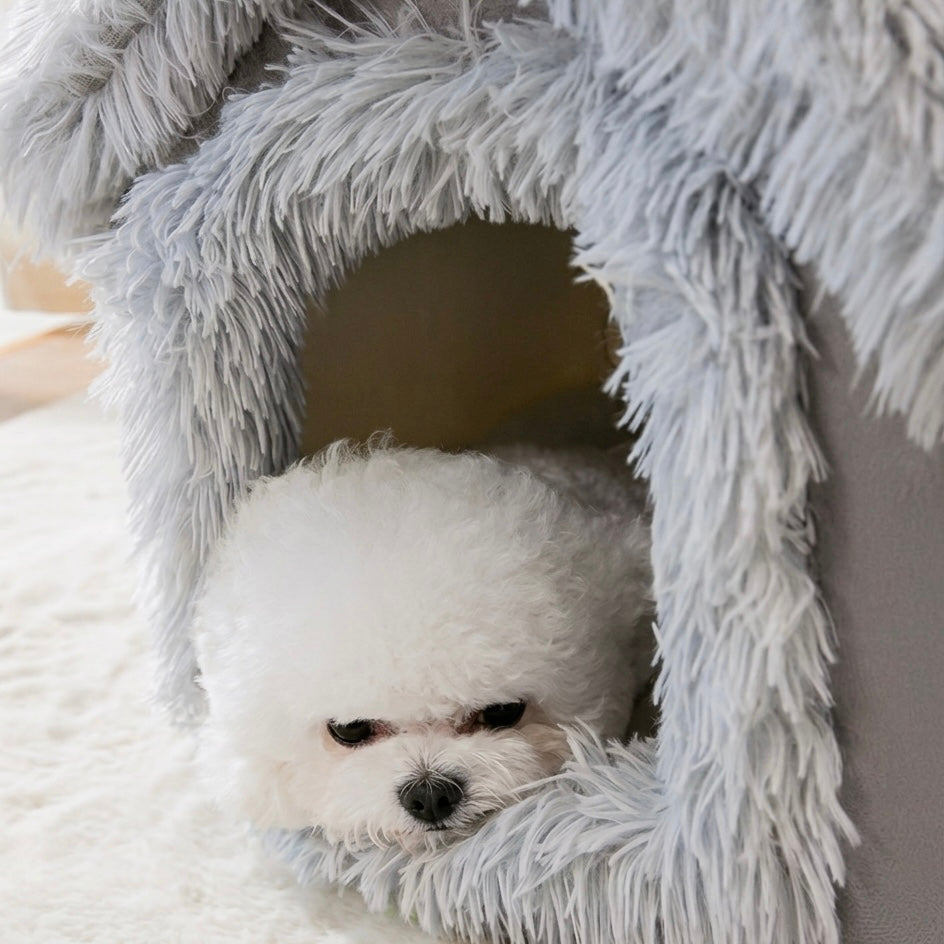 Pet Bed for Dogs & Cats – Soft Fleece Cover & Non-Slip Base