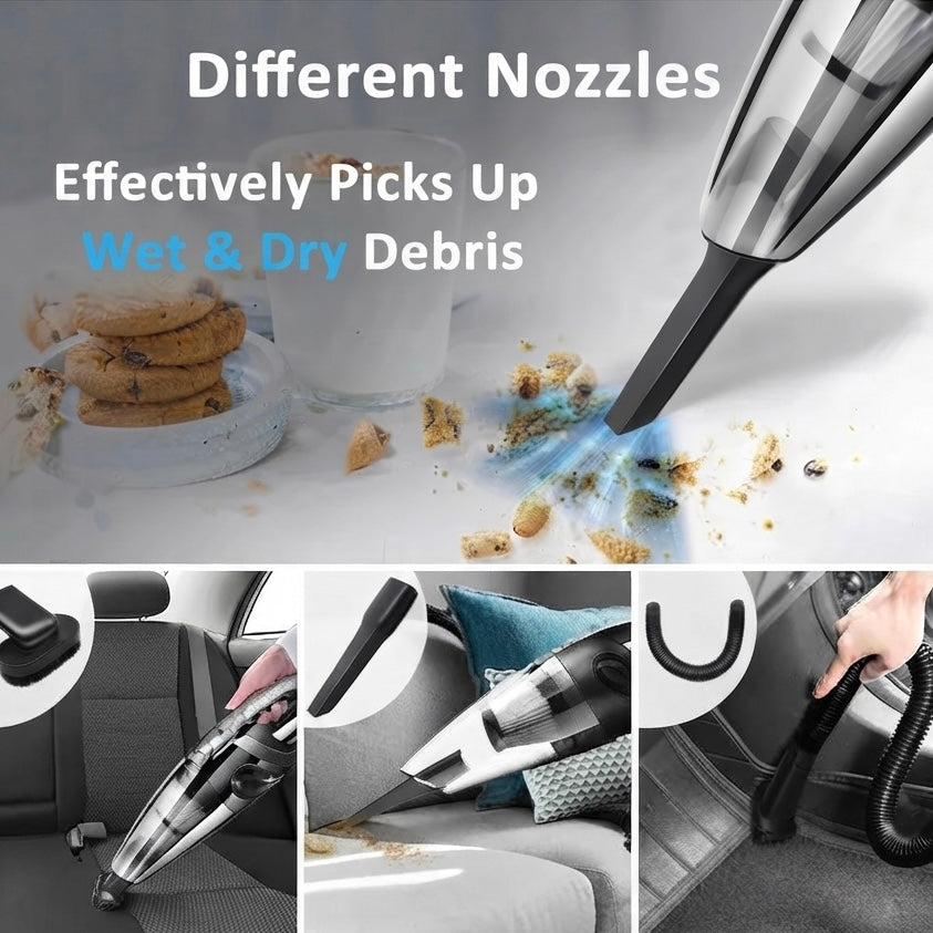 Handheld Vacuum Cleaner – 9000Pa Cyclone Suction, Cordless & Lightweight for Home, Car & Pet Hair Cleanup