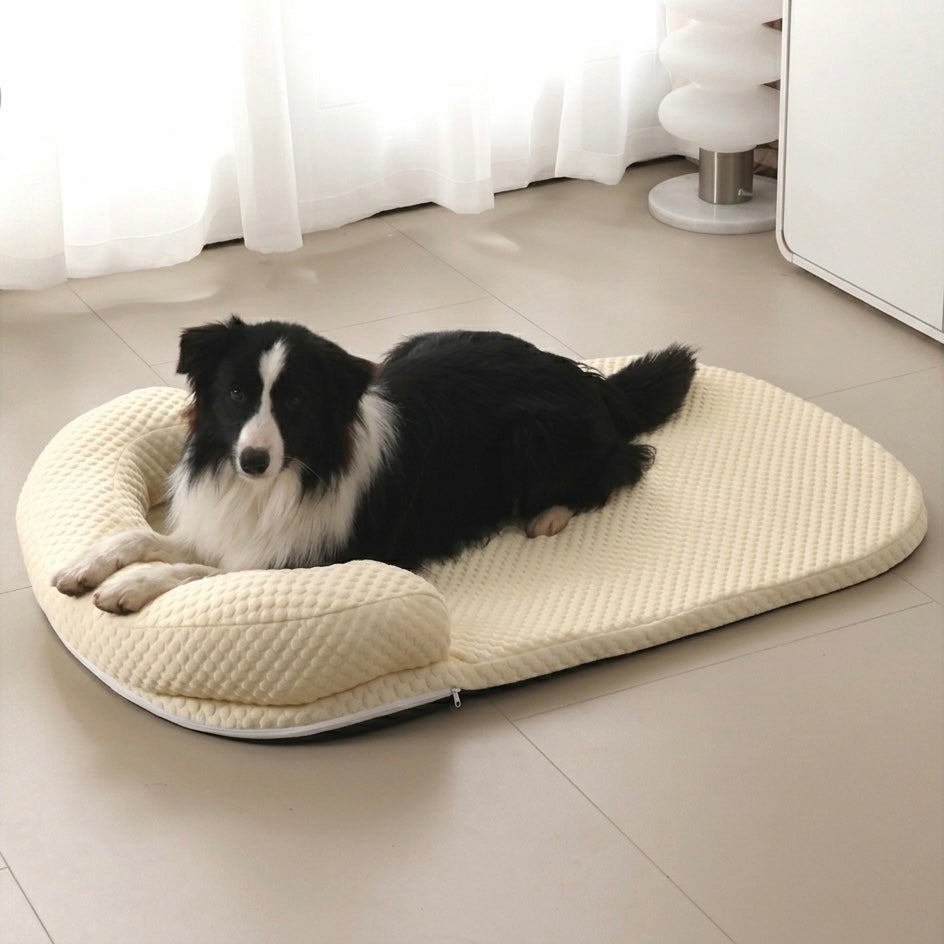 Orthopedic Cooling Dog Bed with Gel Mat & Joint Support