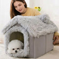 Pet Bed for Dogs & Cats – Soft Fleece Cover & Non-Slip Base