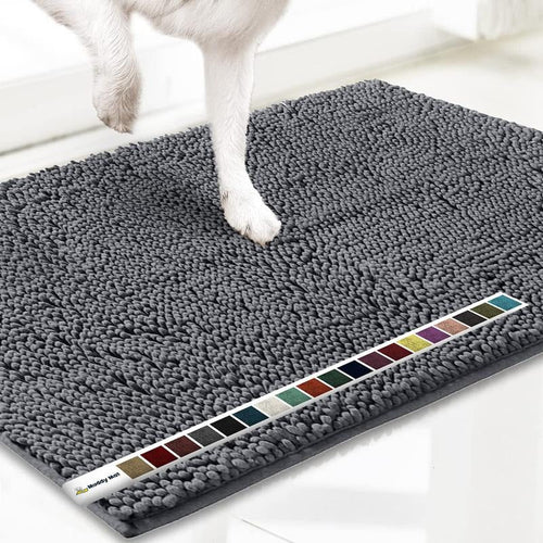 Absorbent Chenille Entryway Rug – Non-Slip TPR Backing & Machine Washable
