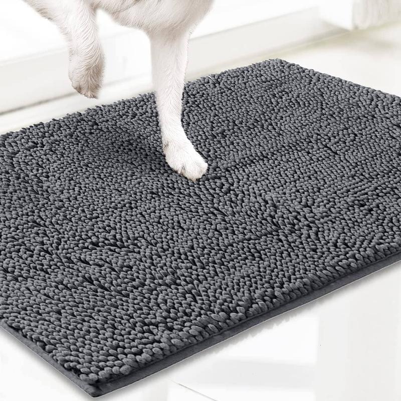 Absorbent Chenille Entryway Rug – Non-Slip TPR Backing & Machine Washable