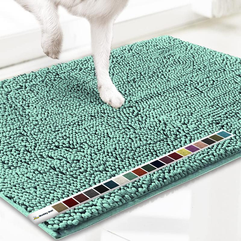 Absorbent Chenille Entryway Rug – Non-Slip TPR Backing & Machine Washable