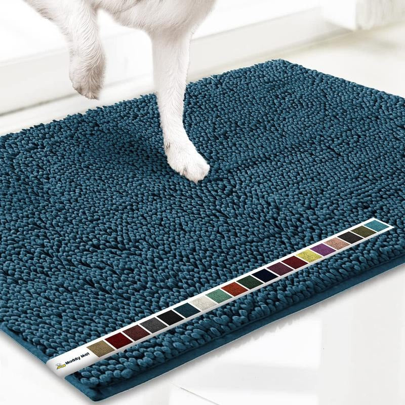 Absorbent Chenille Entryway Rug – Non-Slip TPR Backing & Machine Washable