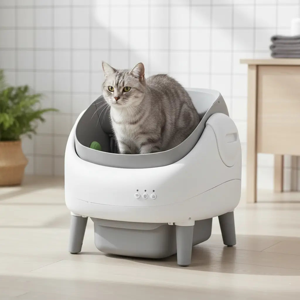 Automatic Self-Cleaning Cat Litter Box – 15L Capacity & Smart App Control