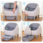 Automatic Self-Cleaning Cat Litter Box – 15L Capacity & Smart App Control