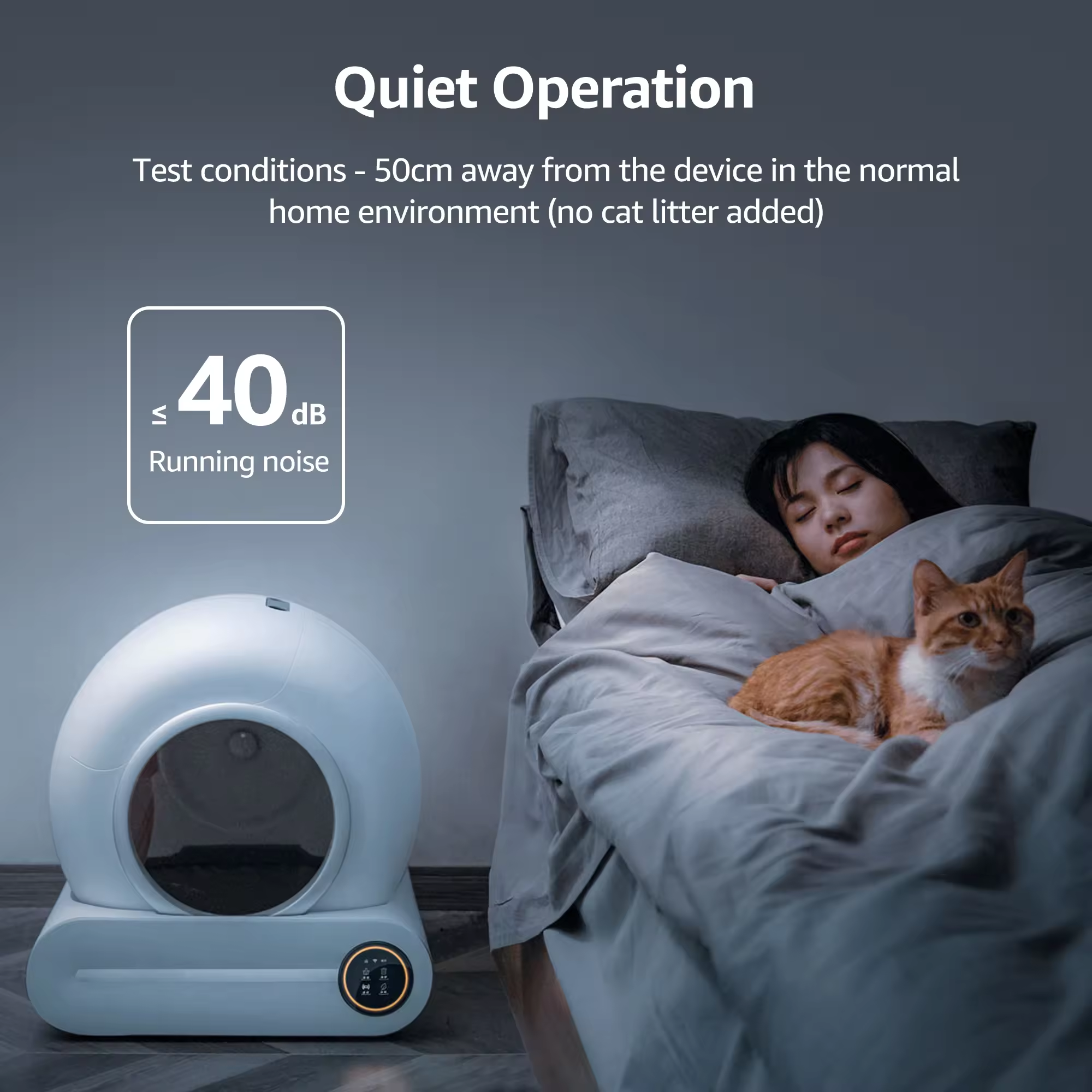 Automatic Self-Cleaning Cat Litter Box | App-Controlled | 65L | Wi-Fi | Includes 15 Litter Bags