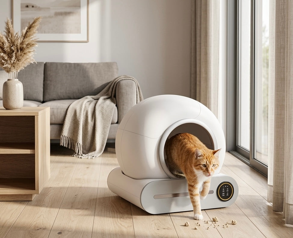Automatic Self-Cleaning Cat Litter Box | App-Controlled | 65L | Wi-Fi | Includes 15 Litter Bags