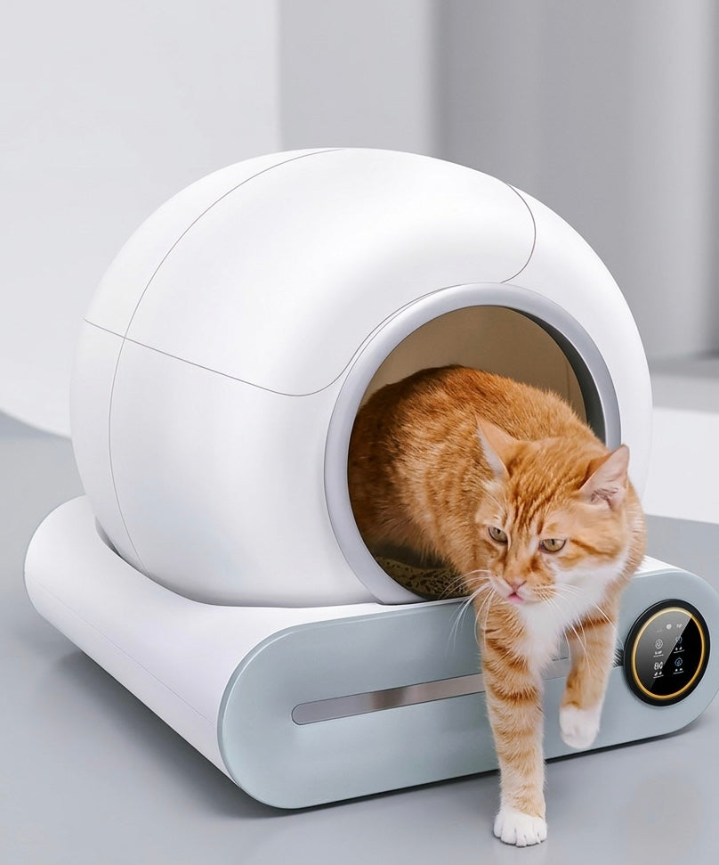 Automatic Self-Cleaning Cat Litter Box | App-Controlled | 65L | Wi-Fi | Includes 15 Litter Bags