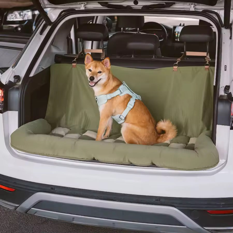 Large Dog Car Seat Bed – Waterproof & Bolstered with Anti-Slip Base