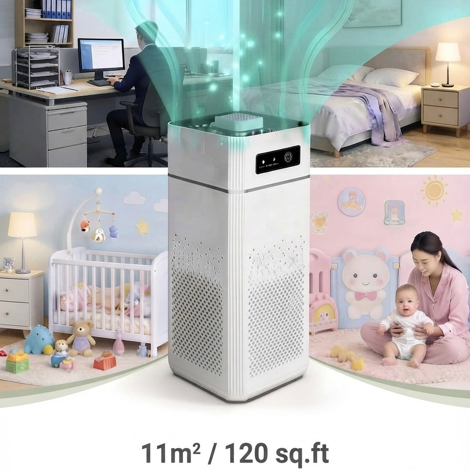 HEPA Air Purifier for Pets | 360° Air Intake | 20dB Sleep Mode | USB | 20m² / 215 sq.ft Coverage