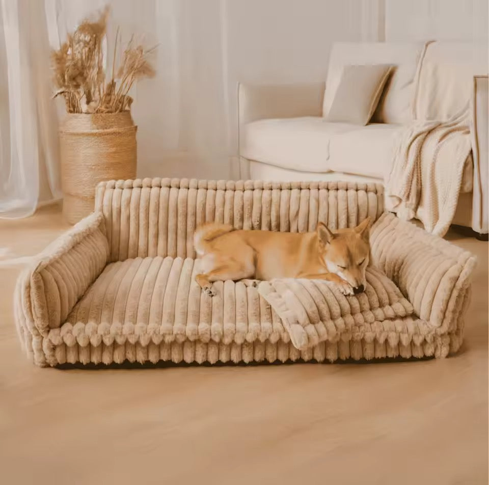 Orthopedic Dog Bed with Elevated Headrest & Joint Support