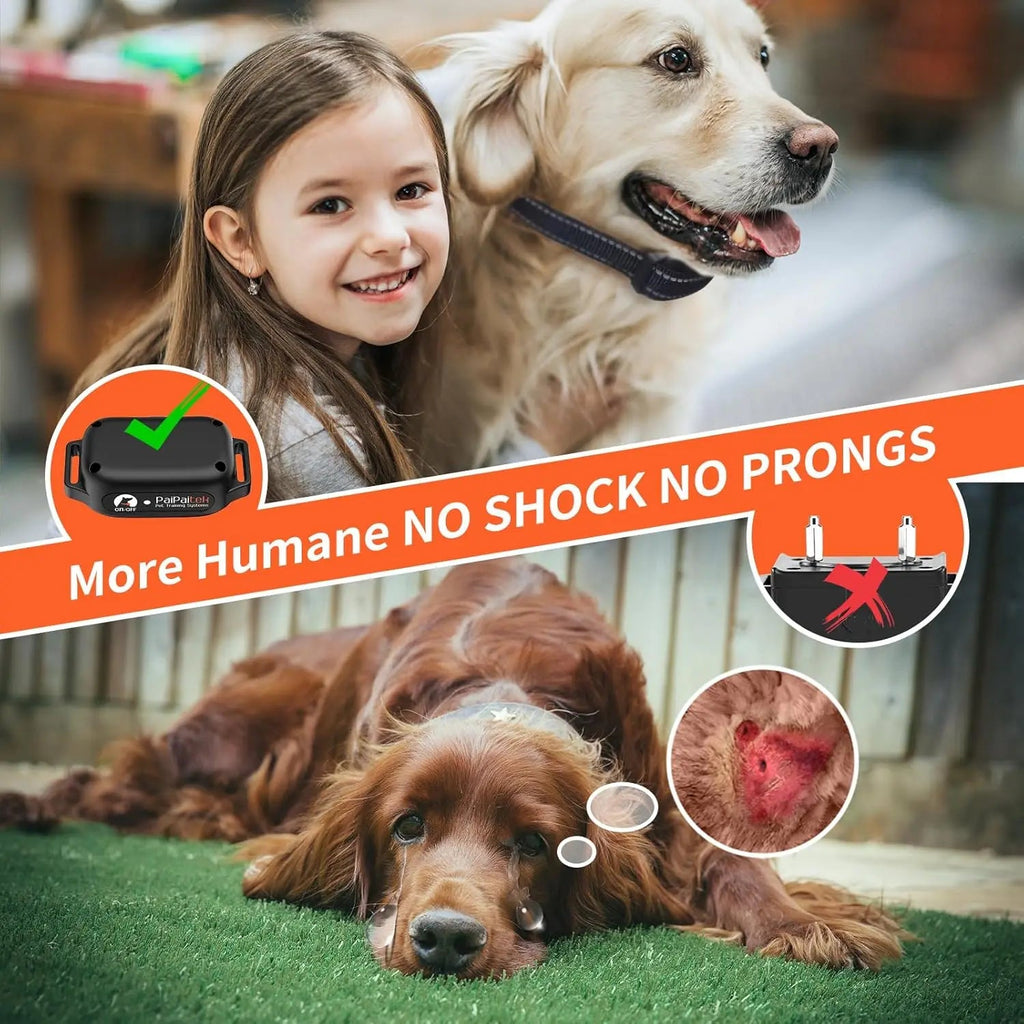 BarkShield | Anti Bark Collar for Dogs with Sound & Vibration | Adjustable Fit for Stress-Free Bark Control