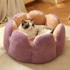 Cactus Pet Bed – Soft Plush with Cozy Enclosed Design for Cats & Small Dogs