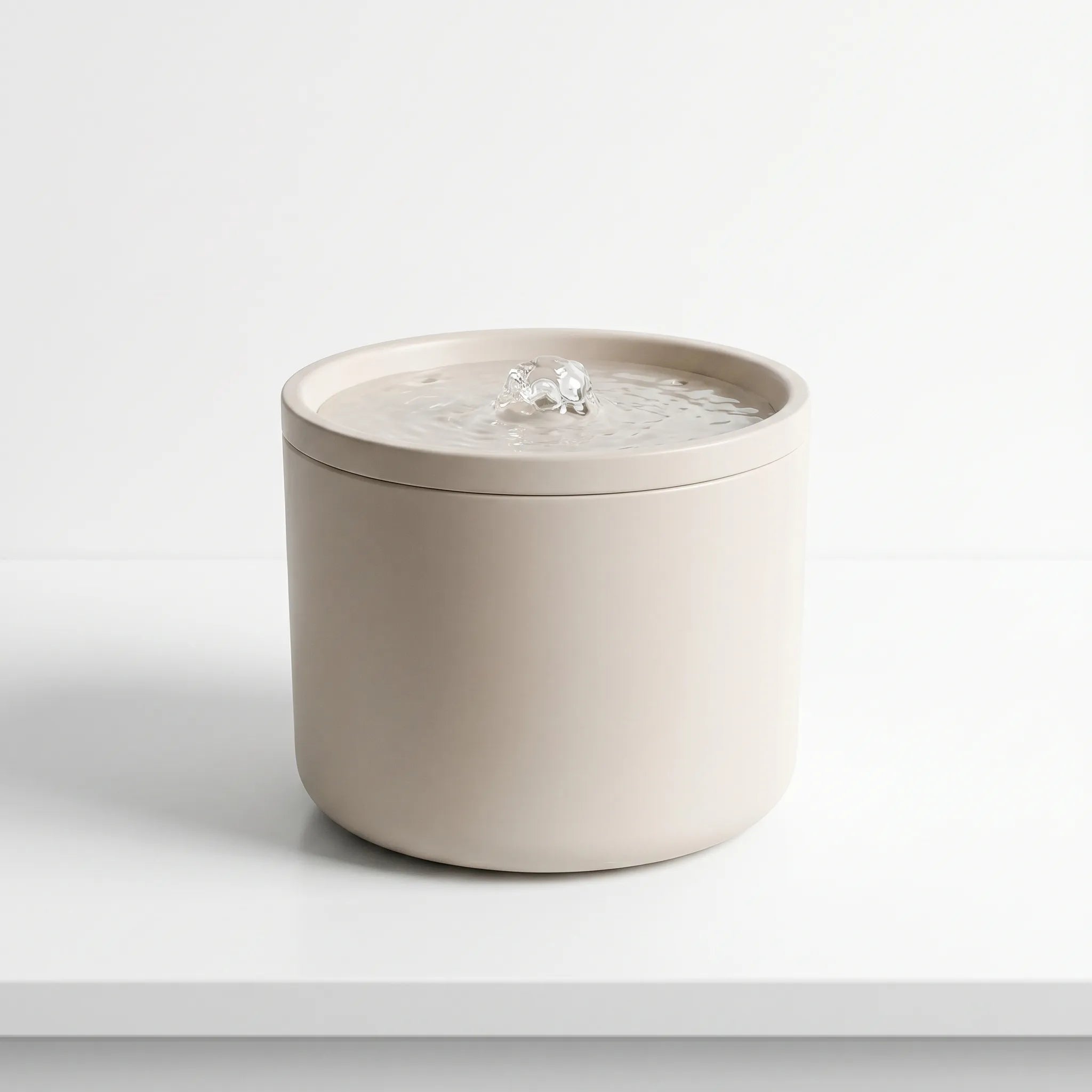 Ceramic Cat Water Fountain – 4-Layer Filtration, Ultra-Silent 20dB & USB Powered