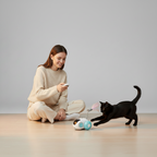 Chase Buddy | Interactive Cat Toy with Remote Control & Feather Wand | Engaging Play for Cats