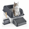 Extra Large Cat Litter Box – High Sides, UV Deodorization & Non-Stick Surface