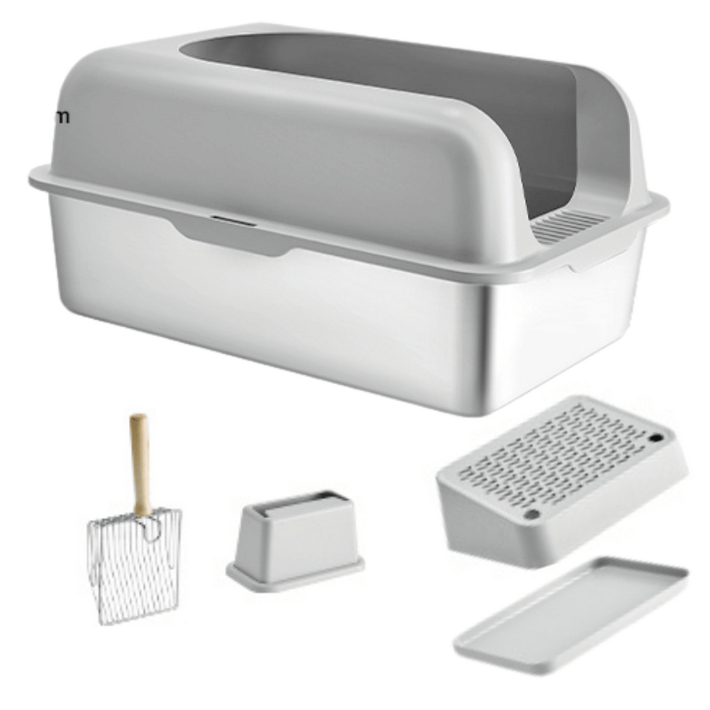Extra Large Cat Litter Box – High Sides, UV Deodorization & Non-Stick Surface