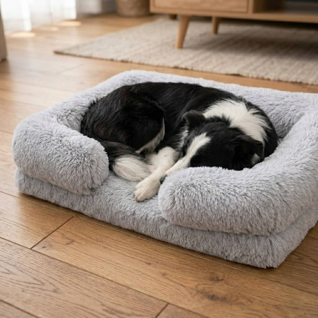 Comfort Haven | Orthopedic Dog Bed with High-Density Foam & Bolster Support | Large Size for Joint Relief