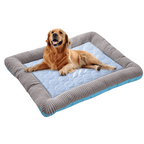 Dog Cooling Mat – Ice Silk & Cotton with Non-Slip Base & Machine Washable