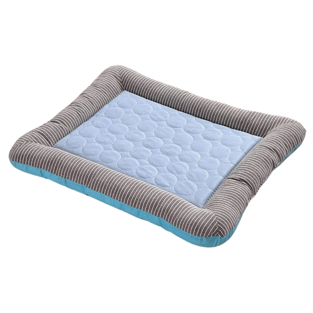 Dog Cooling Mat – Ice Silk & Cotton with Non-Slip Base & Machine Washable