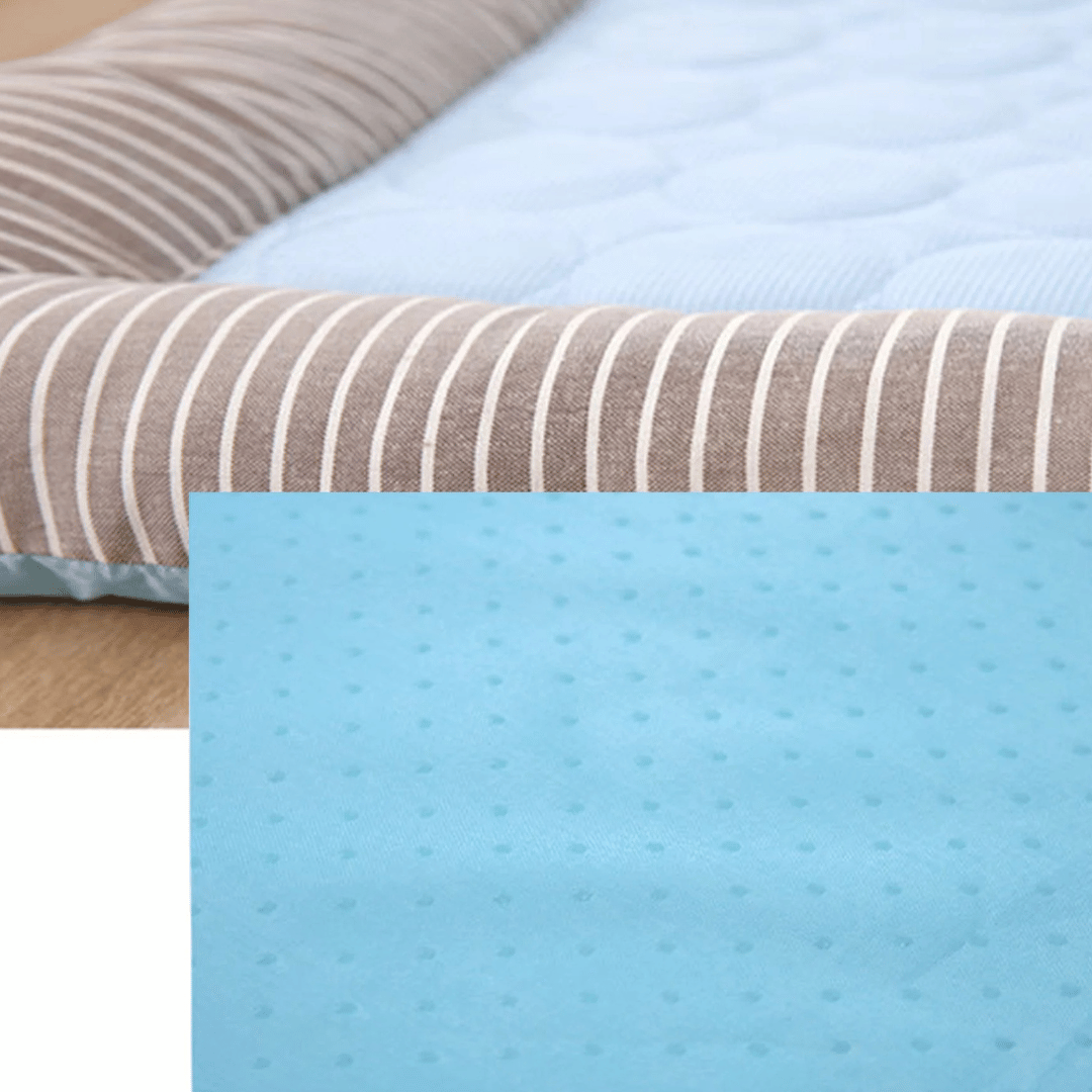 Dog Cooling Mat – Ice Silk & Cotton with Non-Slip Base & Machine Washable