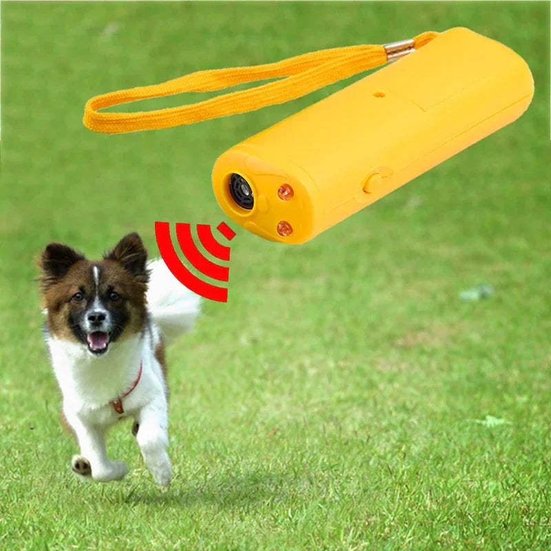Handheld Ultrasonic Dog Training Device – Portable with Built-In Flashlight