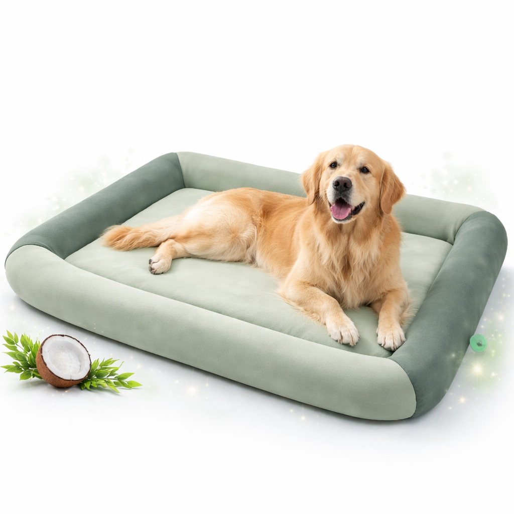 Cooling Dog Bed | Waterproof Design with Breathable Cooling Technology | Plush Comfort for Summer Relaxation