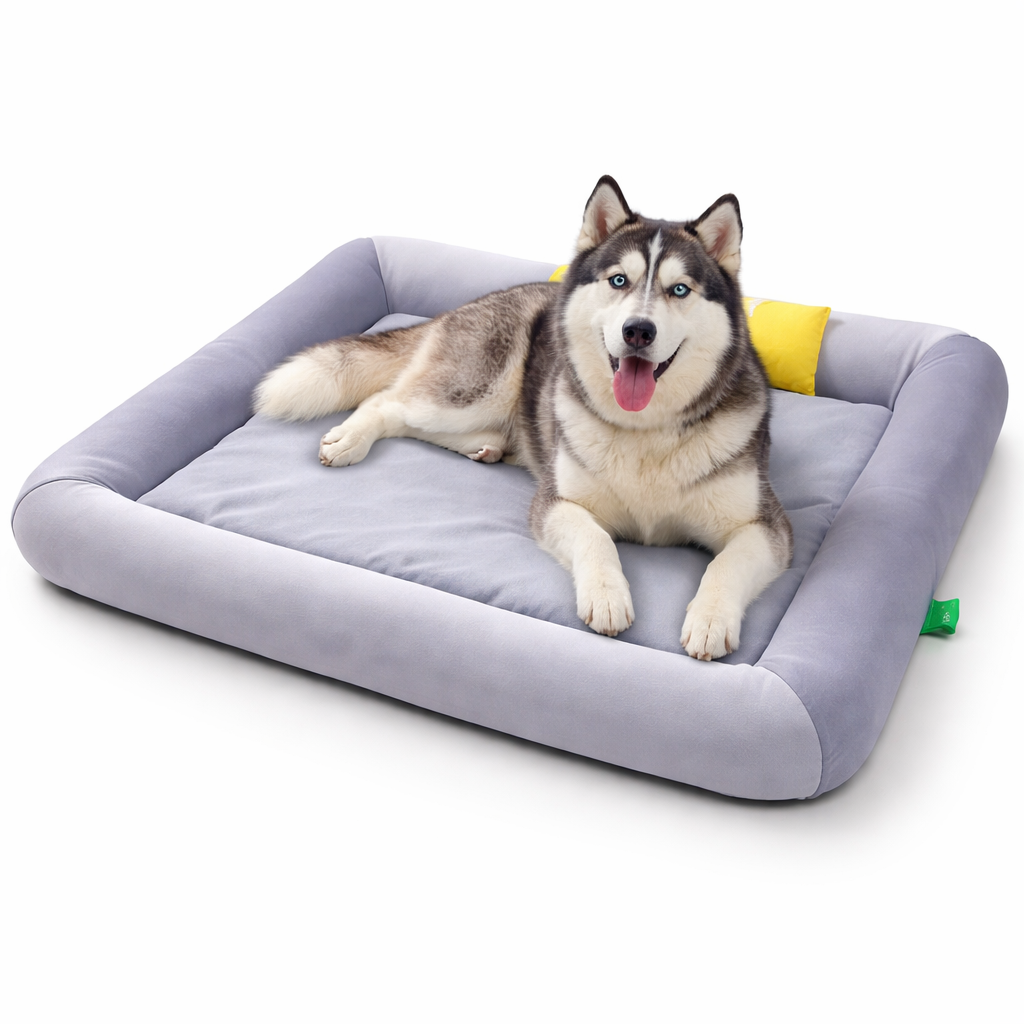 Cooling Dog Bed | Waterproof Design with Breathable Cooling Technology | Plush Comfort for Summer Relaxation