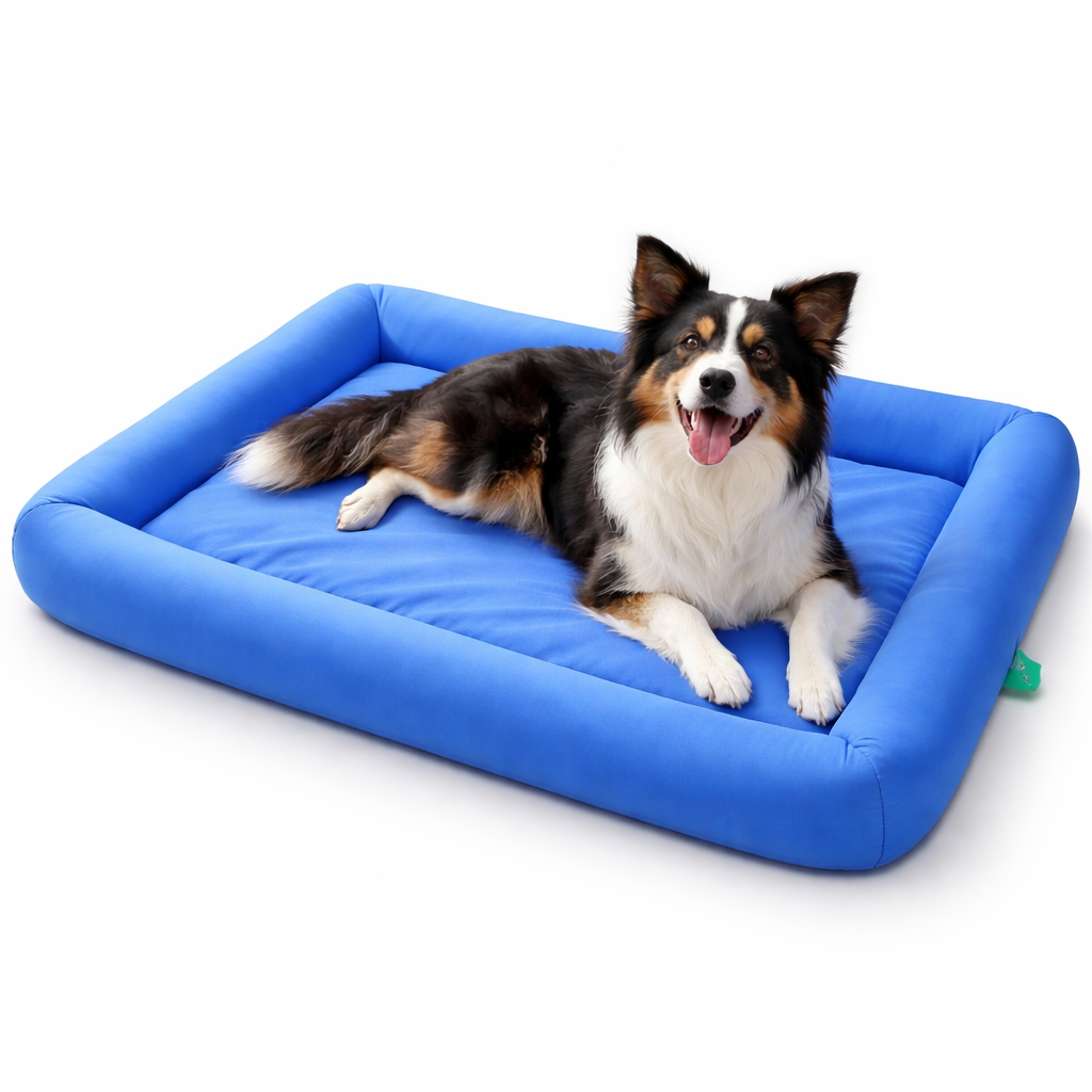 Cooling Dog Bed | Waterproof Design with Breathable Cooling Technology | Plush Comfort for Summer Relaxation