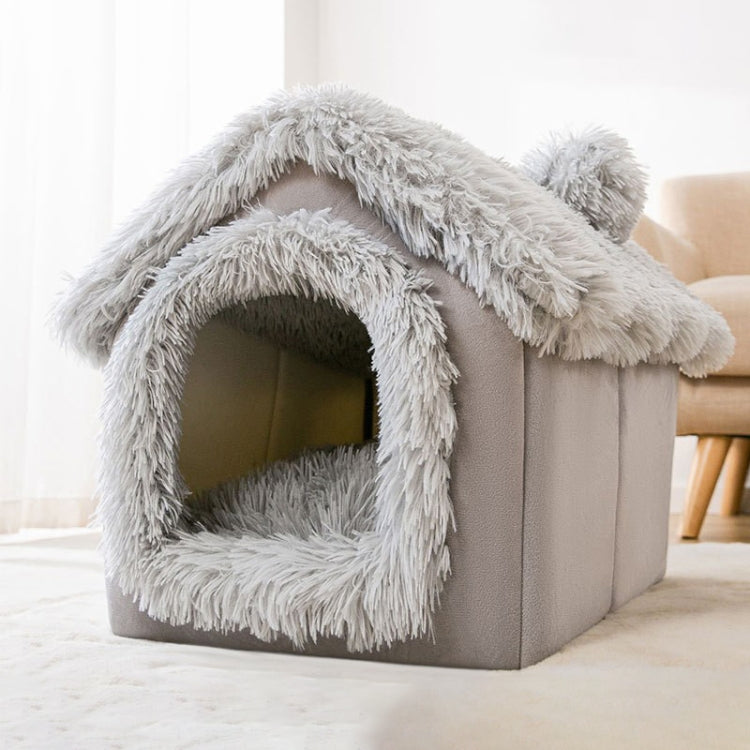 Pet Bed for Dogs & Cats – Soft Fleece Cover & Non-Slip Base