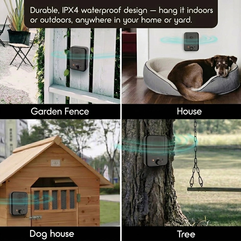 Ultrasonic Bark Control Device – 3 Range Settings & USB Rechargeable
