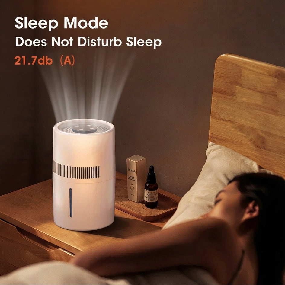 4L Mist-Free Humidifier – HEPA Filter, Quiet Operation for Bedrooms, Nurseries & Pet Spaces