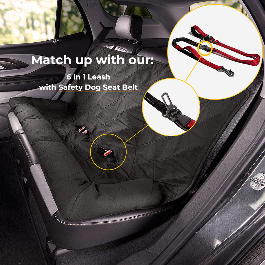 Dog Car Bed & Seat Cover | 2-in-1 | Anti-Slip | Waterproof | Machine Washable | 92x127cm