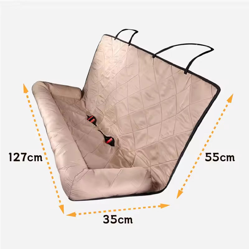 Dog Car Bed & Seat Cover | 2-in-1 | Anti-Slip | Waterproof | Machine Washable | 92x127cm