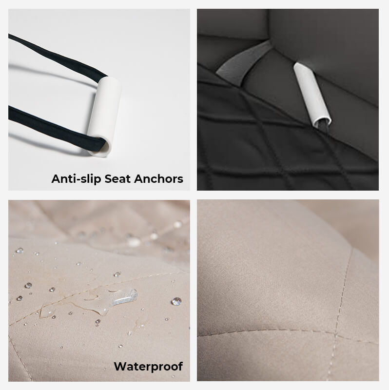 Dog Car Bed & Seat Cover | 2-in-1 | Anti-Slip | Waterproof | Machine Washable | 92x127cm