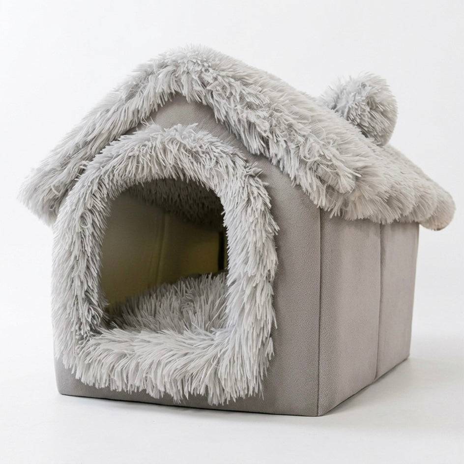 Pet Bed for Dogs & Cats – Soft Fleece Cover & Non-Slip Base