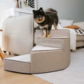 Spiral Dog Stairs – Water-Repellent Faux Leather & Joint-Friendly Sponge