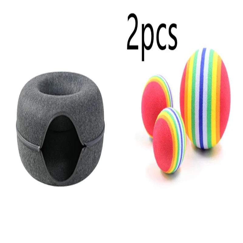 Felt Cat Bed & Tunnel | Dual-Use Design | Removable Cover | 2 Sizes | 7 Color Options