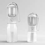 3-in-1 Portable Dog Travel Bottle – Water Dispenser, Food Storage & Waste Bag Compartment