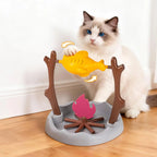 Interactive Cat Slow Feeder – Rotating Drumstick Dispenser with Adjustable Food Release